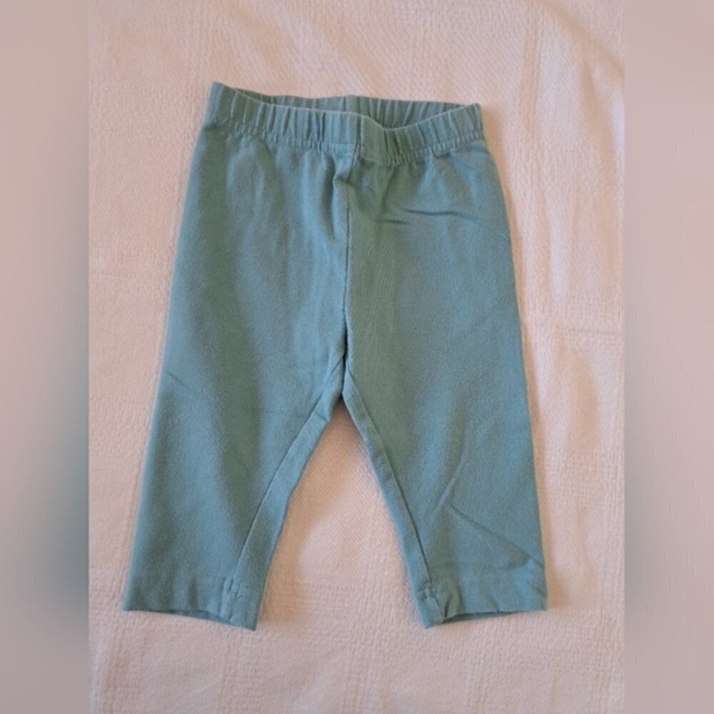 Hanna Andersson girls size 90 or 3T medium blue cropped pants, guc for wash wear